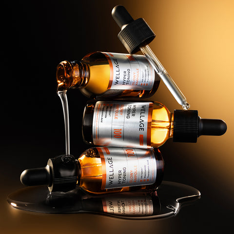 Wellage Hyper Toning Gloi Ampoule 30ml + Hyper Toning Vita C Bubble Mask 5pcs ? 2-piece Set