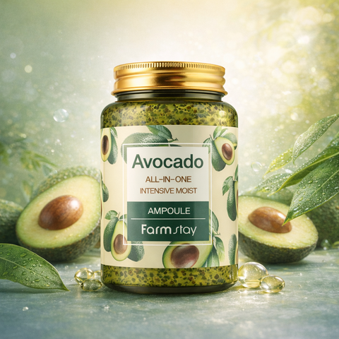 Farmstay Avocado All-in-One Intensive Moist Ampoule 250ml (3 Pack)