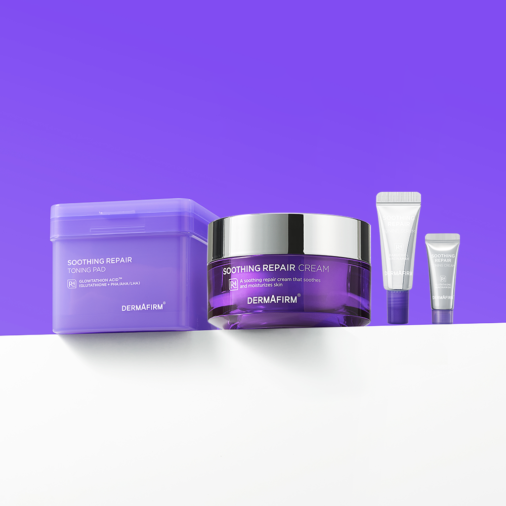 Dermafirm Toning & Soothing 2-Piece Set (Toning Pad + Soothing Repair Cream 50ml)