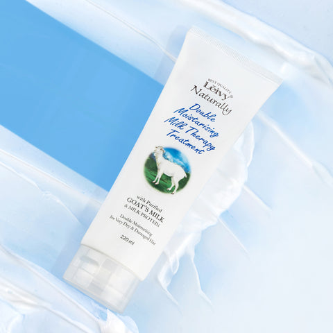 Leivy Goat Milk Scalp Balancing Shampoo 470ml x2 + Milk Therapy Treatment 220ml x2 4-Piece Set