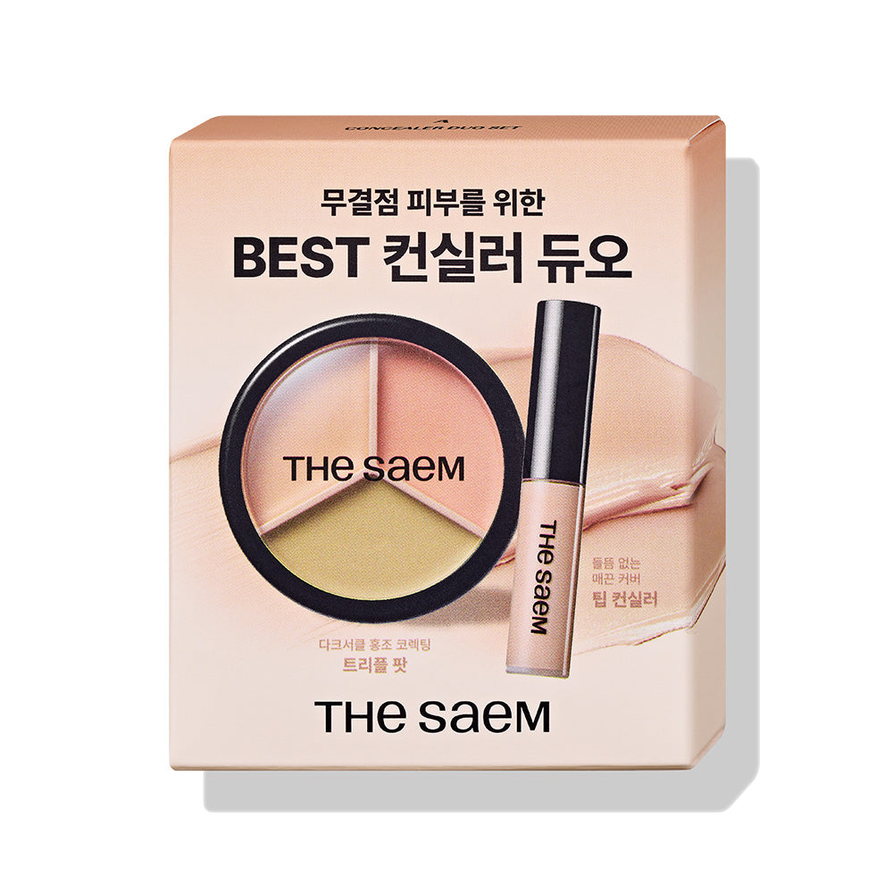 The Saem Cover Perfection Concealer Duo Set (Triple Pot + Tip Concealer)