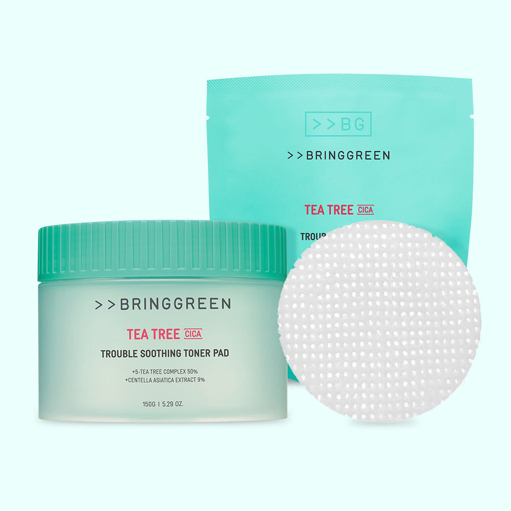 Bringgreen Tea Tree Cica Trouble Soothing Toner Pad 90P Refill Set