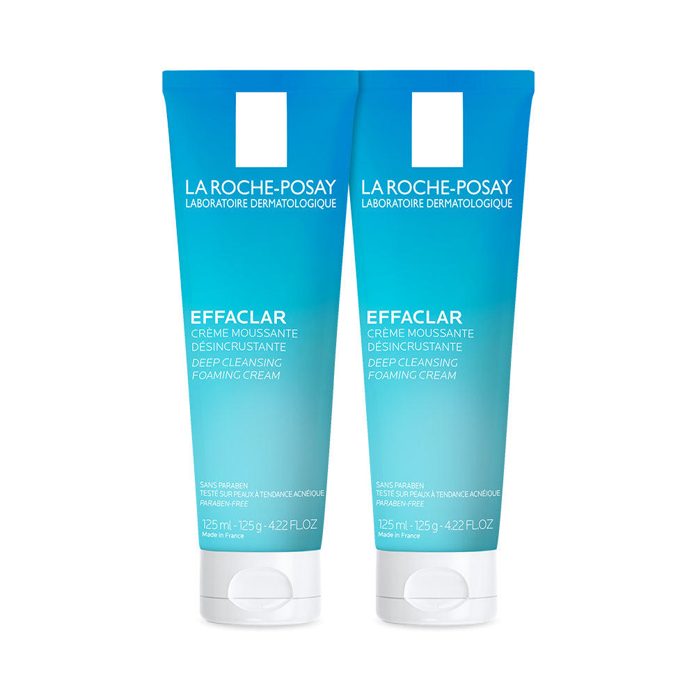 La Roche-Posay Effaclar Deep Cleansing Foaming Cream 125ml x2