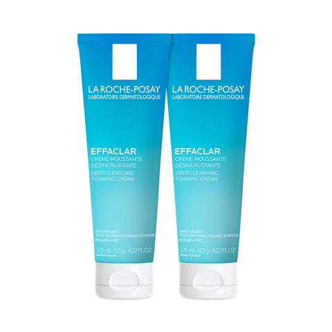 La Roche-Posay Effaclar Deep Cleansing Foaming Cream 125ml x2