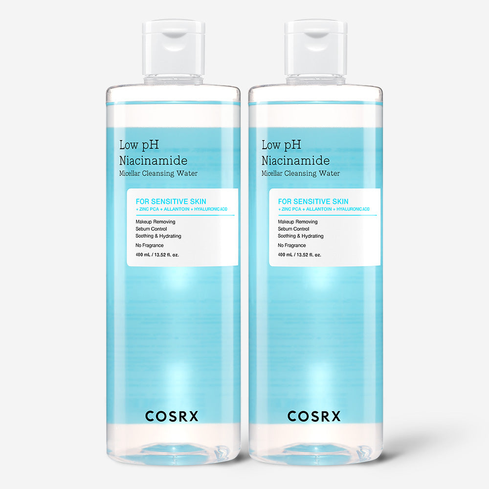 COSRX Low pH Niacinamide Micellar Cleansing Water 400ml (2 Pack)