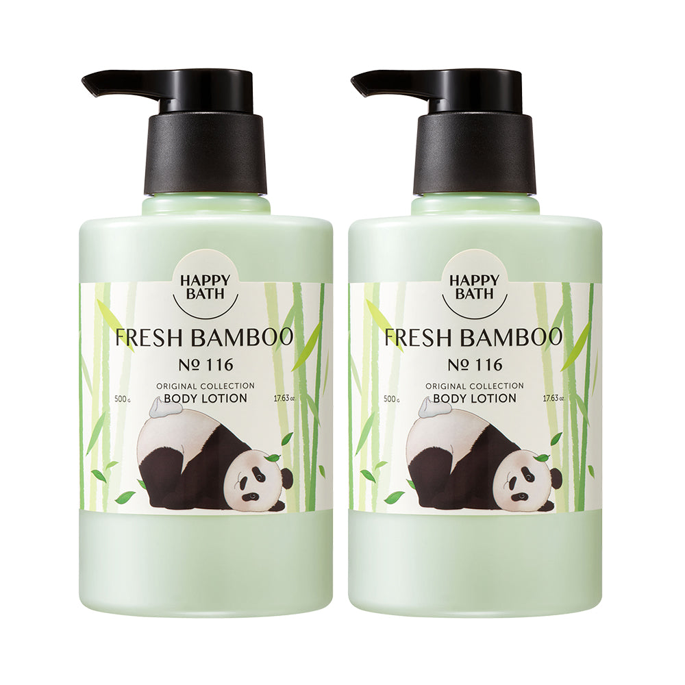 Happy Bath Original Collection Body Lotion ? Fresh Bamboo 500g (2-pack)
