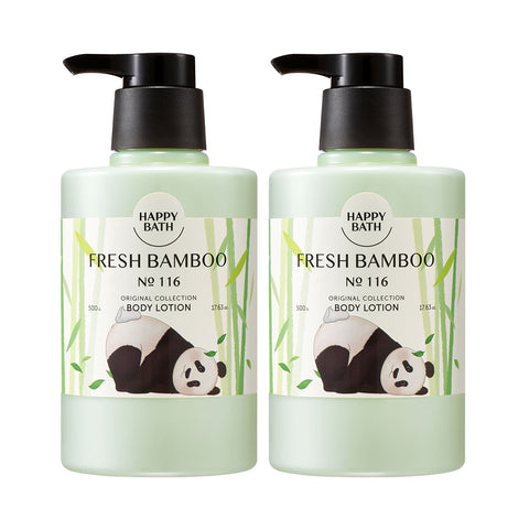 Happy Bath Original Collection Body Lotion ? Fresh Bamboo 500g (2-pack)
