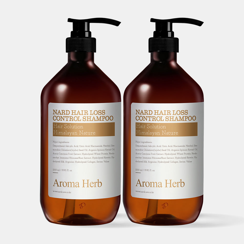 Nard Hair Loss Care Shampoo 1000ml Aroma Herb Scent (2 Pack)