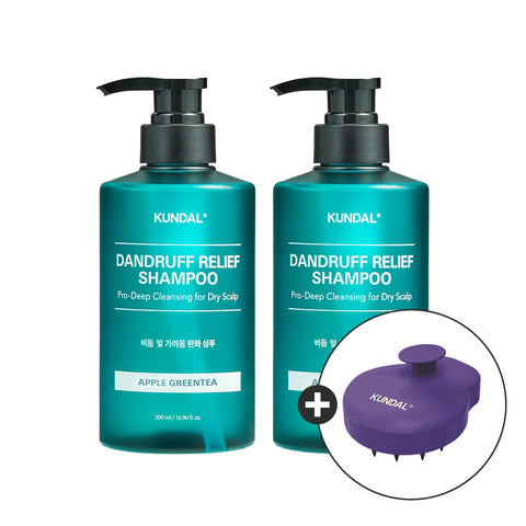 Kundal Pro Clean Dandruff Shampoo 500ml (2 pcs) + Shampoo Brush