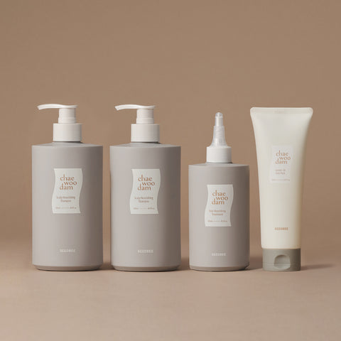 Seedbee Scalp Nourishing Shampoo & Treatment 4-Piece Set - 2x500ml Shampoo, 300ml Treatment & Heat-Damage Hair Pack
