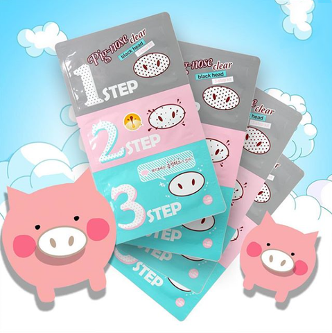 Holika Holika Pig Clear Blackhead 3-Step Nose Pack Kit