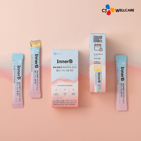 CJ Wellcare Innerb Balance Inositol Peach Jelly 10 Sachets (3 Pack)