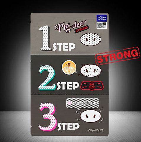 Holika Holika Pig Clear Blackhead 3-Step Kit (Strong)