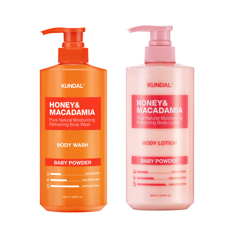 Kundal Pure Body Wash 500ml + Body Lotion 500ml Set