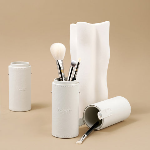 Picasso Slim Leather Cylinder Brush Case Warm Gray (1 ea)