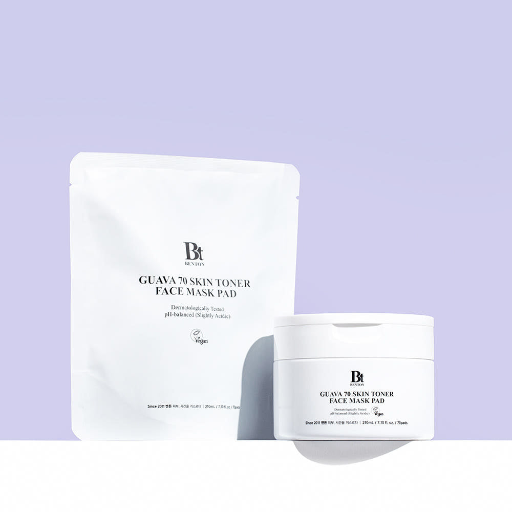 Benton Guava 70 Skin Toner Face Mask Pad 70P + Refill Set