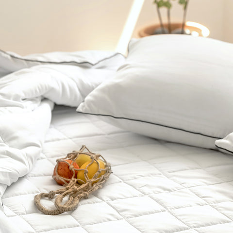 Nard Relaxa Deep Sleep Mattress Pad (Q) White / Charcoal