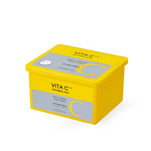 MISSHA Vita C Plus Daily Toning Sheet Mask 30 Sheets (2 pack)