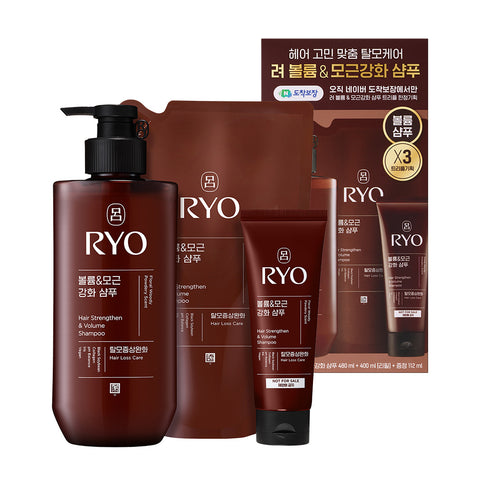 Ryo Heukwoon Volume Root-Strengthening Shampoo 480ml + 400ml Refill + 112ml