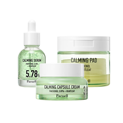 Parnell Panthenol 5.78 Houttuynia Cordata Calming Pad + Serum 30ml + Cream 50ml