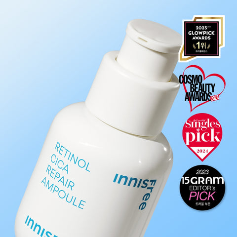 Innisfree Retinol Cica Repair Pad 60 Sheets + Retinol Cica Scar Ampoule 50ml 2-Piece Large Set