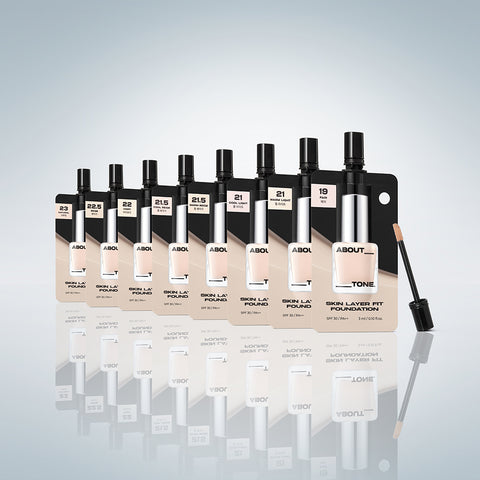 Abouttone Skin Layer Fit Foundation Spout Pouch 3ml 8-Piece Set