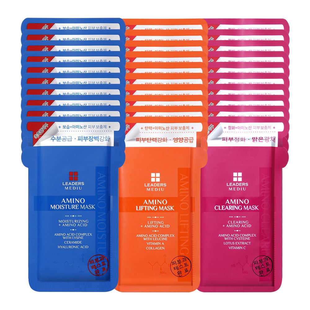 Leaders Mediu Amino Moisture Mask Pack - 30 Sheets (25 ml each)