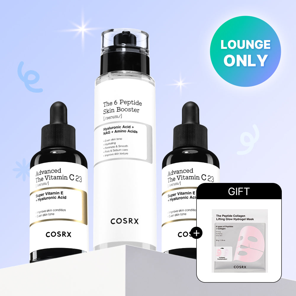 COSRX Tone-Up Intensive 3-Piece Set (The Vitamin C 23 Serum 20g x2 + The 6 Peptide Serum 150ml)