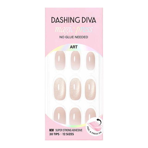 Dashing Diva Magic Press Gleaming Cream (Long Oval) Nail Tips