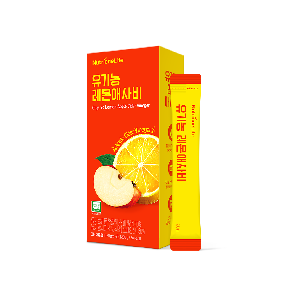 Nutrione Organic Lemon Aesabi 14 x 20ml NFC Cold-Pressed Stick Packs