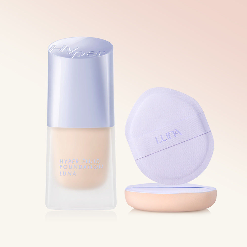 Luna Hyper Fluid Foundation 17ml (+ Tension Fit Mega Puff)