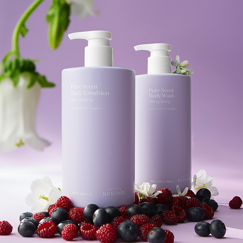 BEYOND Deodorant Moisture Pure Scent Merry Berry Body Wash and Emulsion 700 g