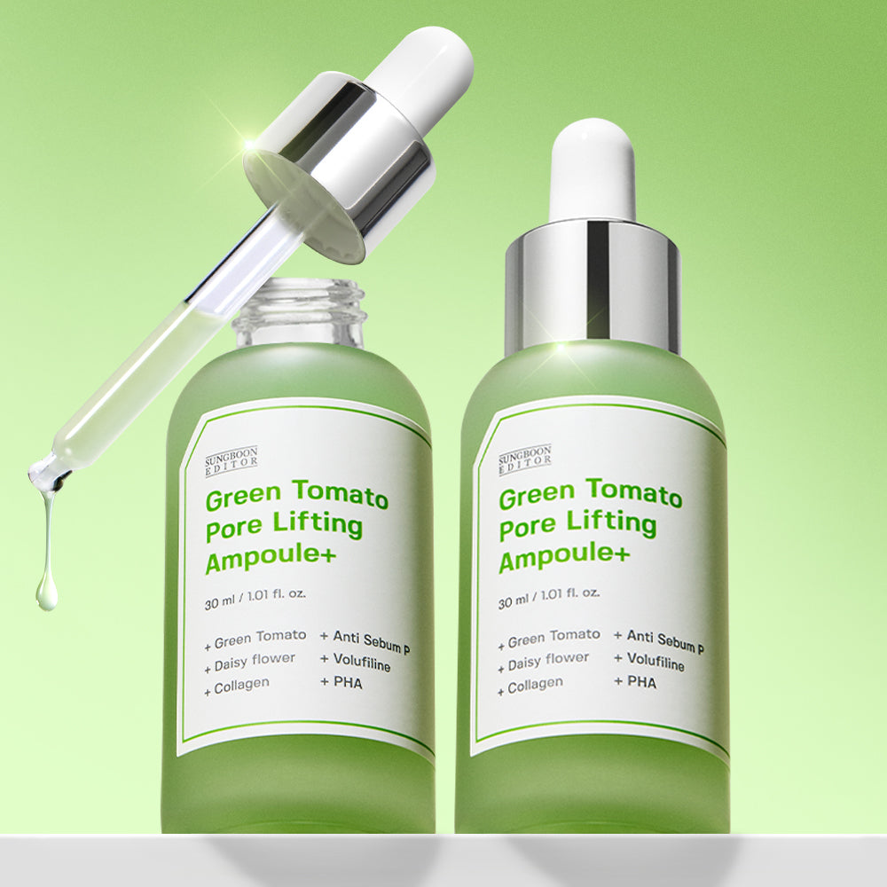 Sungboon Editor Green Tomato Hydrating Hyaluronic Acid Pore-Reducing Ampoule 60ml