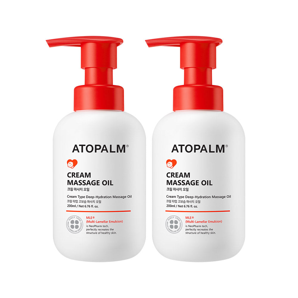 Atopalm Cream Massage Oil 200ml (2 Pack)