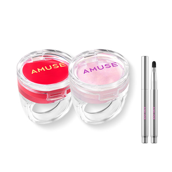 Amuse Ring Lip Balm Duo Set (0.9g x 2)