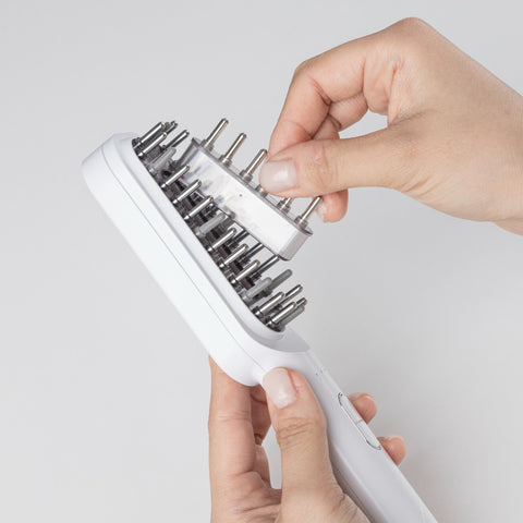 Pearlcare 3-Comb Electric Scalp & Hair Brush EMS Galvanic Scalp Massager