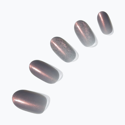 Dashing Diva Magic Press Pearly Navy (Long Oval) Nail Tips