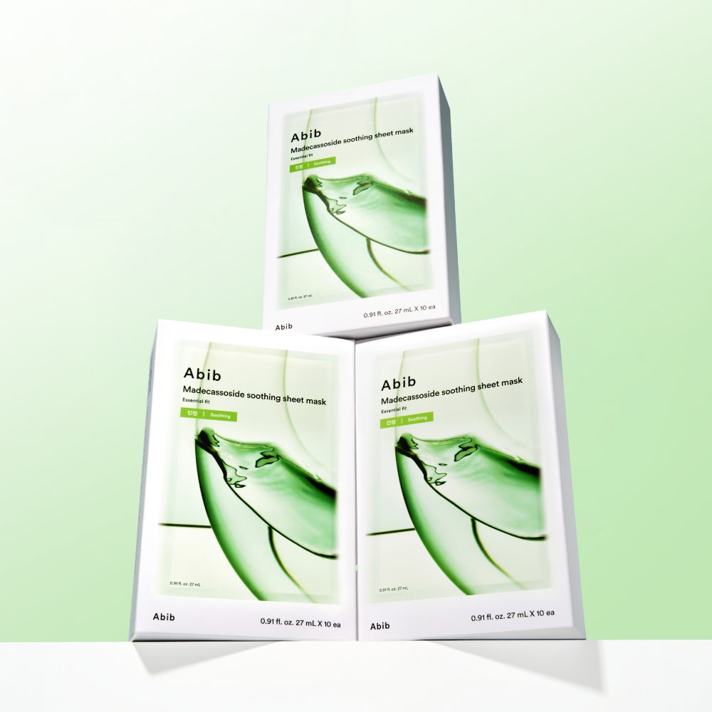 Abib Essential Fit Sheet Mask Madecassoside Soothing, 10 sheets x 3