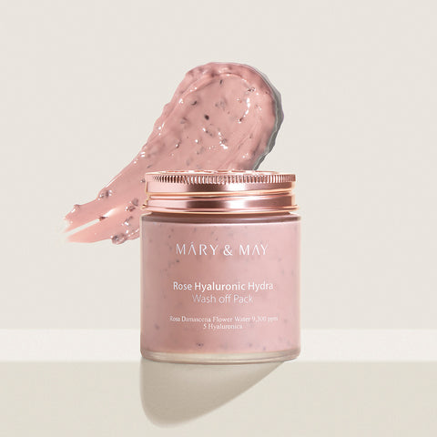 Mary&May Vegan Rose Hyaluronic Hydra Wash-Off Mask Duo 125ml (2 Pack)