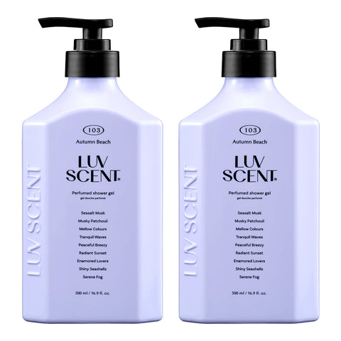 Luvscent Perfume Body Wash 500ml x2 (Flower Market White Tulip) + Hand Wash 300ml
