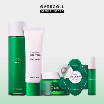 Evercell Photoaging Protection & Moisture Anti-Aging 4-Piece Set (Essence + Cream 60g + Sunscreen 45ml + 1-Week Cell Program)