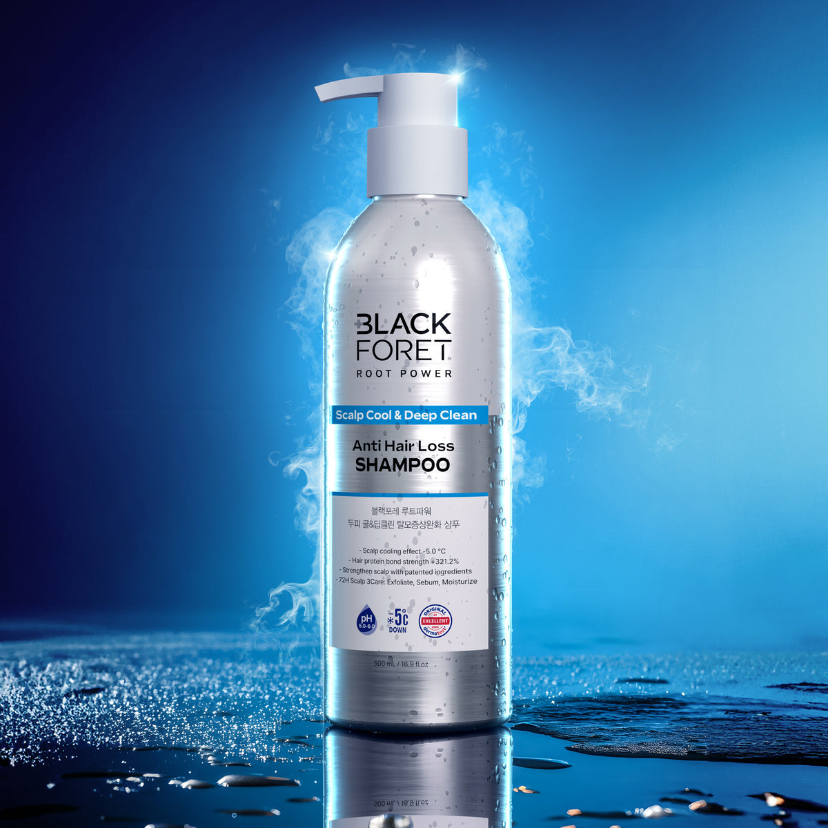 Black Foret Root Power Cool & Deep Clean Hair Loss Care Shampoo 500ml