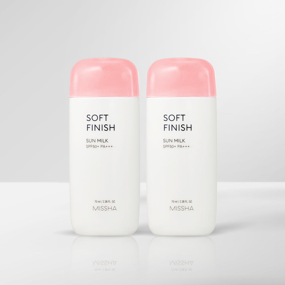 MISSHA All Around Safe Block Soft Finish Sun Milk 70ml (2 pack)