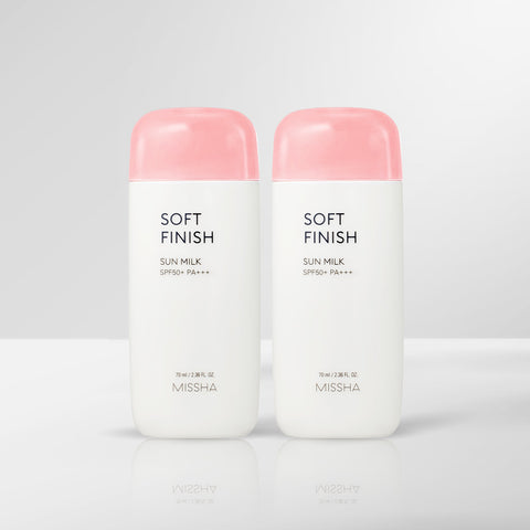 MISSHA All Around Safe Block Soft Finish Sun Milk 70ml (2 pack)