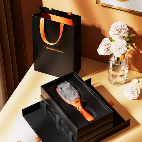 Pearlcare TouchBeauty Scalp Massager Brush EMS & Ionic (Orange)