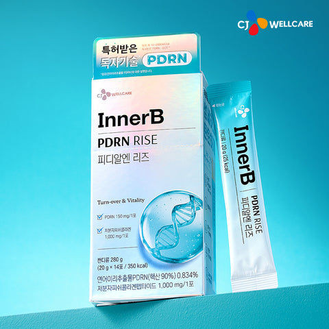CJ Wellcare Innerb PDRN Stick Jelly - Low-Molecular Fish Collagen, Hyaluronic Acid & Mucin, 14 Sachets (3 Pack)