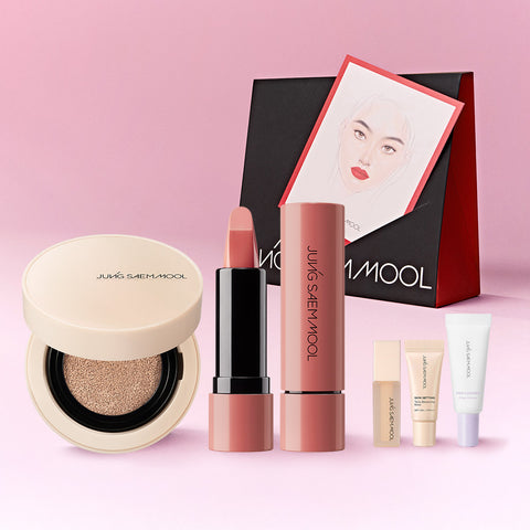 JUNG SAEM MOOL Vital Cover Makeup Set (Cushion Concealer + New Classic Lipstick)