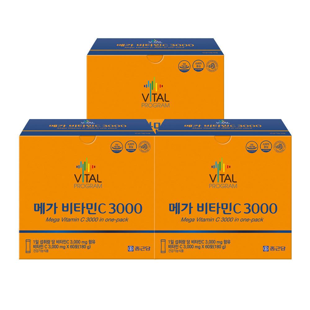 Chongkundang Vital Program Mega Vitamin C 3000mg 60sachets (3 Pack)