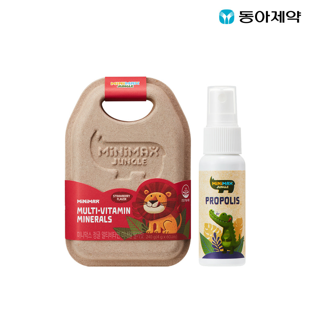 Dong-A Pharm Minimax Multivitamin & Mineral Strawberry Gummies + Propolis 25ml (Choose 1 of 7)