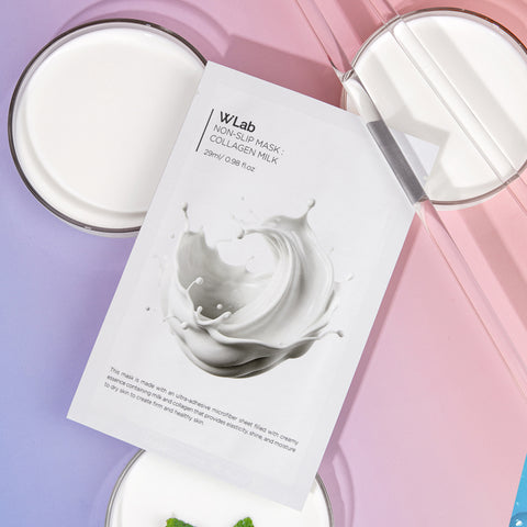 W.Lab Non-Slip Collagen Milk Mask, 29ml (15 Sheets)